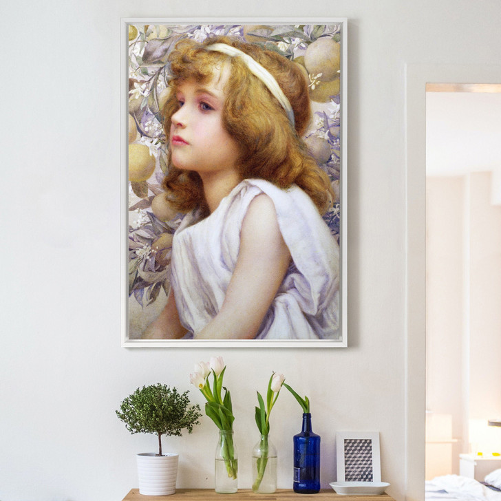 Henry Ryland,Girl with Apple Blossom,large wall art,framed wall art,canvas wall art,large canvas,M2500