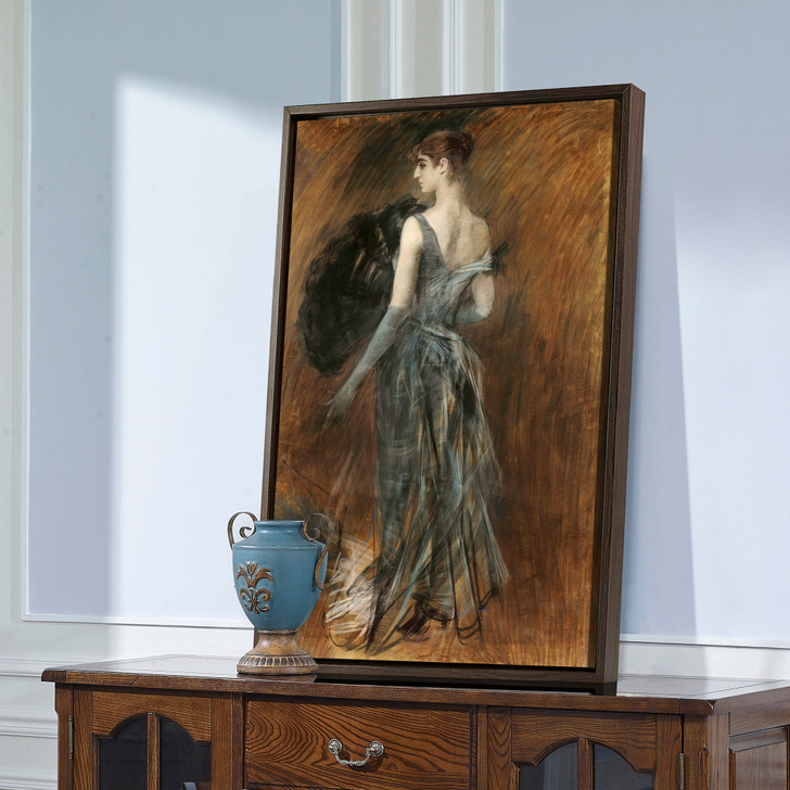 Giovanni Boldini,Blond lady in evening gown,large wall art,framed wall art,canvas wall art,large canvas,M2451
