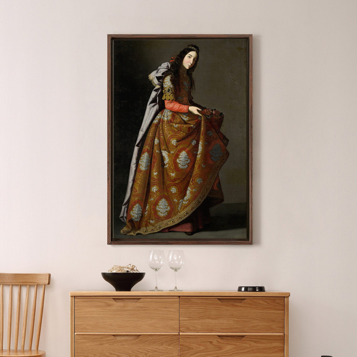 Francisco de Zurbaran,Saint Casilda,large wall art,framed wall art,canvas wall art,large canvas,M2402