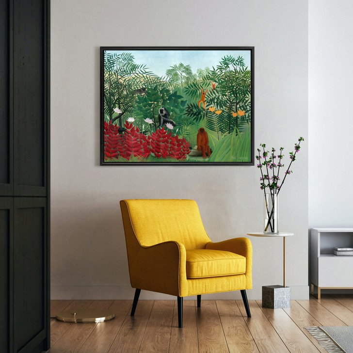 Henri Rousseau,Tropical Forest with Monkeys,large wall art,framed wall art,canvas wall art,large canvas,M4133
