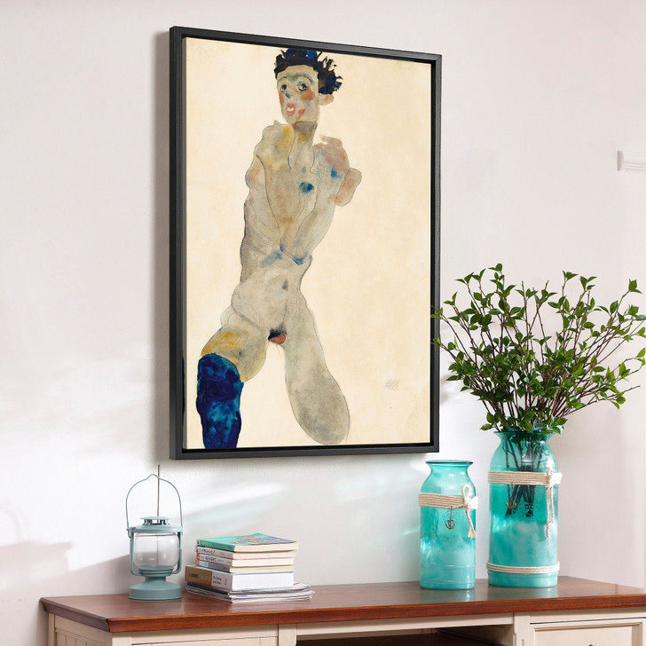 Egon Schiele,Standing Male Nude With Crossed Arms,large wall art,framed wall art,canvas wall art,large canvas,M2368