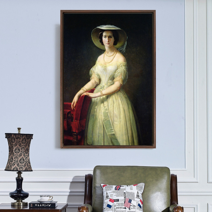 Claude-Marie Dubufe,Empress Eugenie 1826-1920C853 Oil On Canvas Photograph,large wall art,framed wall art,canvas wall art,large canvas,M2340