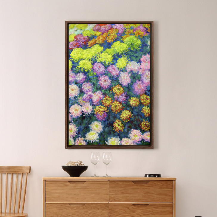 Claude Monet,Massive of Chrysanthemums,large wall art,framed wall art,canvas wall art,large canvas,M2333