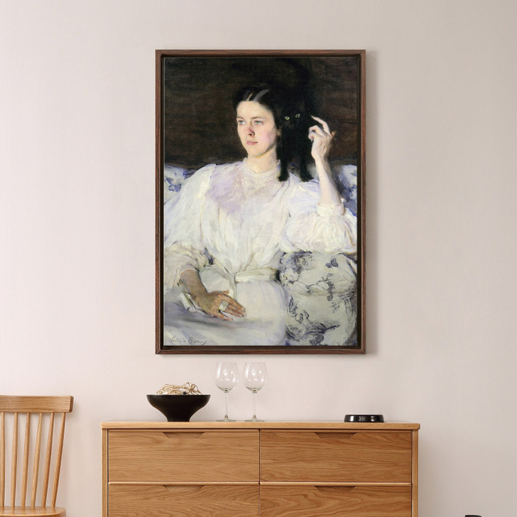 Cecilia Beaux,Sita And Sarita, Or Young Girl With A Cat,large wall art,framed wall art,canvas wall art,large canvas,M2311