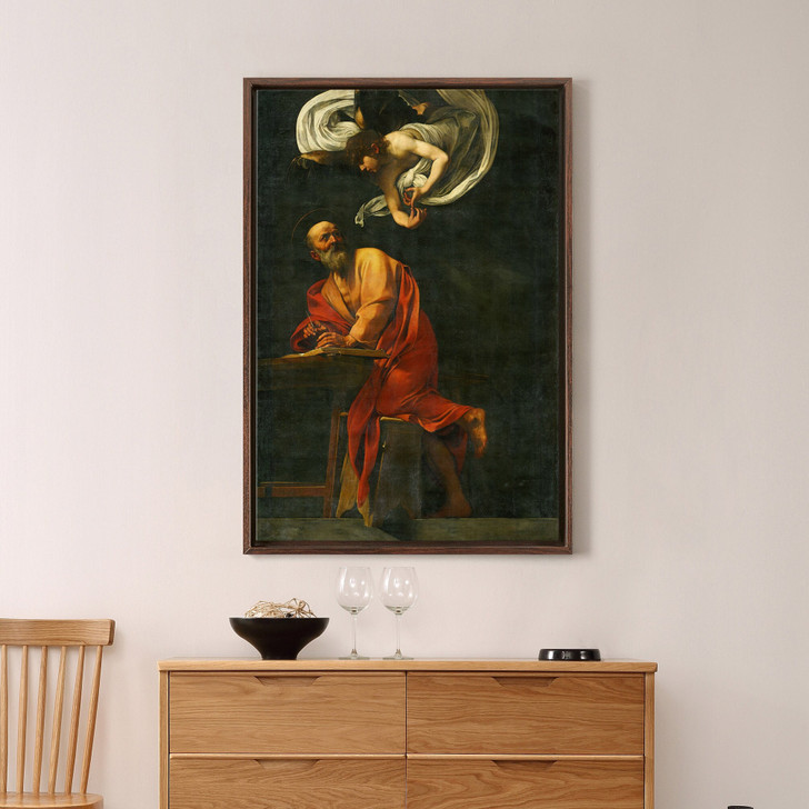 Caravaggio,Saint Matthew and the Angel,large wall art,framed wall art,canvas wall art,large canvas,M2300