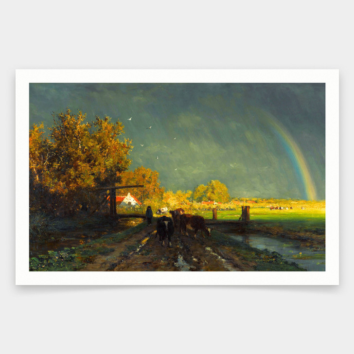 Willem Roelofs,The rainbow,art prints,Vintage art,canvas wall art,famous art prints,q2146
