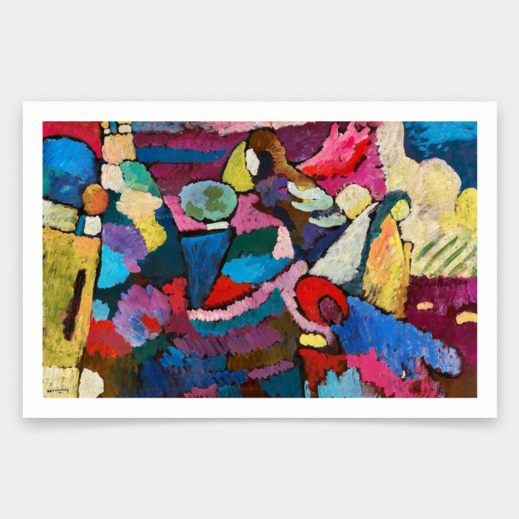 Wassily Kandinsky,Improvisation auf mahagoni,art prints,Vintage art,canvas wall art,famous art prints,q2141