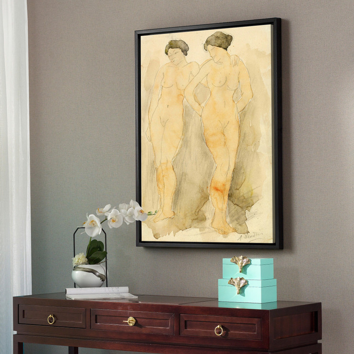 Auguste Rodin,Deux Figures Debout Drawing,large wall art,framed wall art,canvas wall art,large canvas,M2271