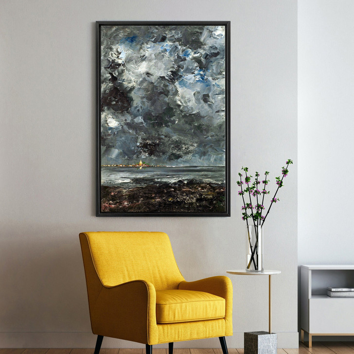 August Johan Strindberg,The Town,large wall art,framed wall art,canvas wall art,large canvas,M2266