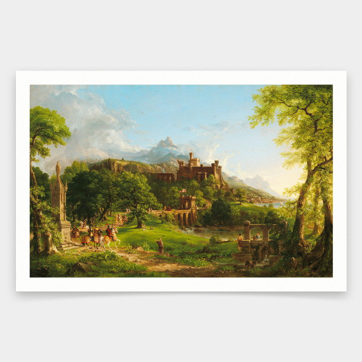 Thomas Cole,The Departure,art prints,Vintage art,canvas wall art,famous art prints,q2099