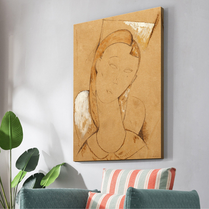 Amedeo Modigliani,Young Woman  Giovane Donna,large wall art,framed wall art,canvas wall art,large canvas,M2235