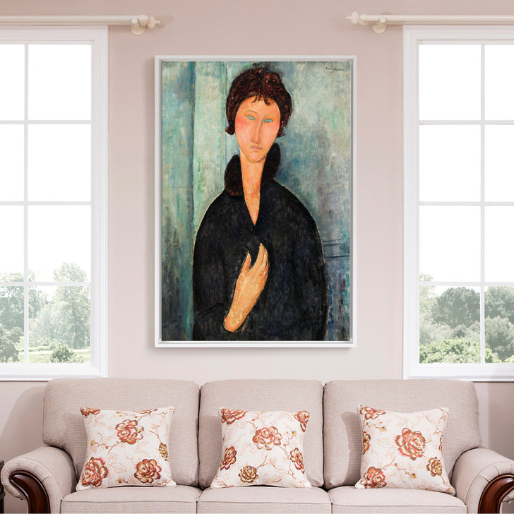 Amedeo Modigliani,Woman with Blue Eyes, 1918,large wall art,framed wall art,canvas wall art,large canvas,M2233