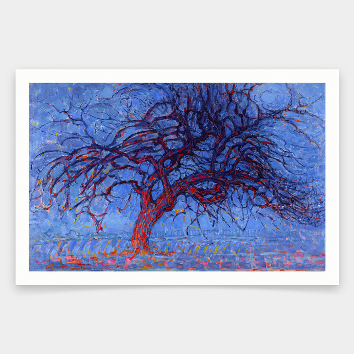 Piet Mondriaan,Evening The red tree,art prints,Vintage art,canvas wall art,famous art prints,q2056