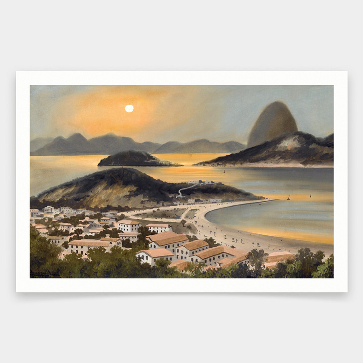 O.Coppoli.,Botafogo's Cove,art prints,Vintage art,canvas wall art,famous art prints,q2028