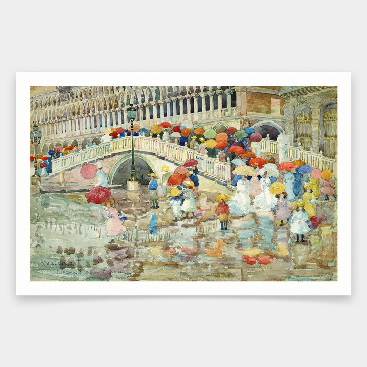 Maurice Prendergast,Umbrellas in the Rain,art prints,Vintage art,canvas wall art,famous art prints,q2015