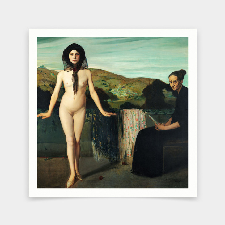 Angel Zarraga,The Naked Dancer,1909,art prints,Vintage art,canvas wall art,famous art prints,V6956