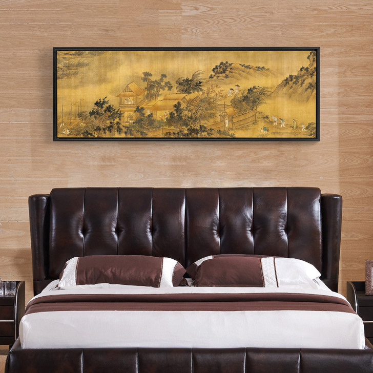 Xie Shichen,Pedestrian on mountain road in the rain ii,Chinese Prints,Above Bed Decor,large wall art,framed wall art,canvas wall art,M283