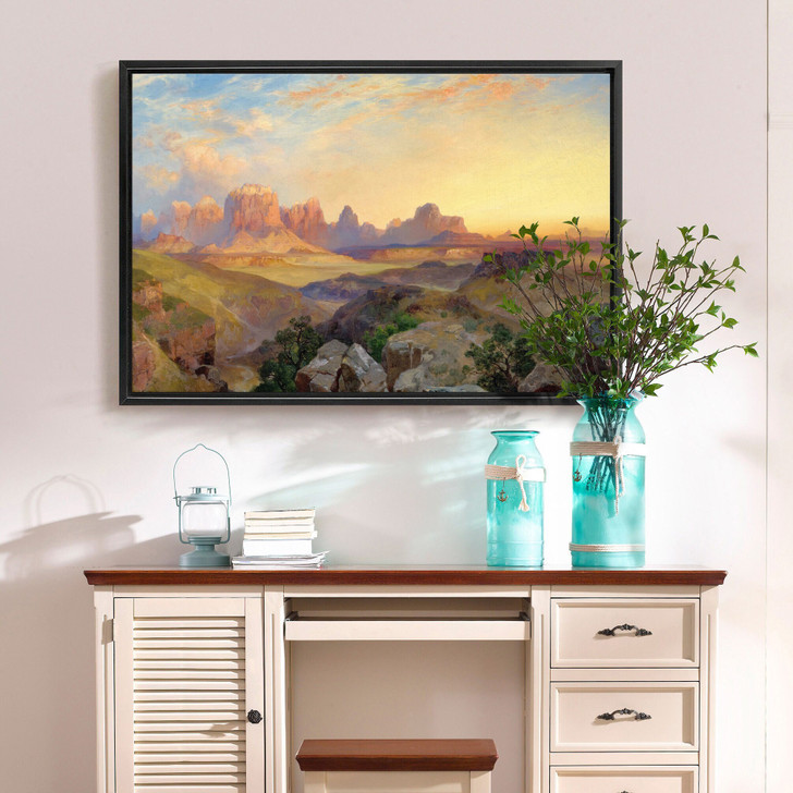 Thomas Moran,Virgin River, Utah,large wall art,framed wall art,canvas wall art,large canvas,M2069