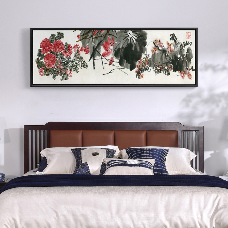 Qi Baishi,flowers,lotus,canvas print,canvas art,canvas wall art,large wall art,framed wall art,Asian wall art,Chinese art p360