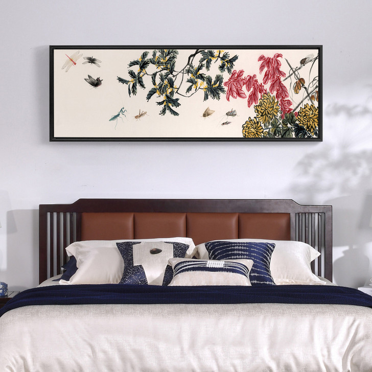 Qi Baishi,a flower insect,canvas print,canvas art,canvas wall art,large wall art,framed wall art,Asian wall art,Chinese art p356