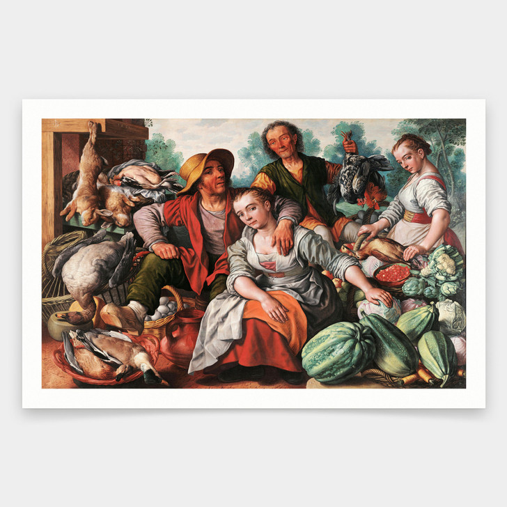 Joachim Beuckelaer,The Country Markeet,art prints,Vintage art,canvas wall art,famous art prints,q1784