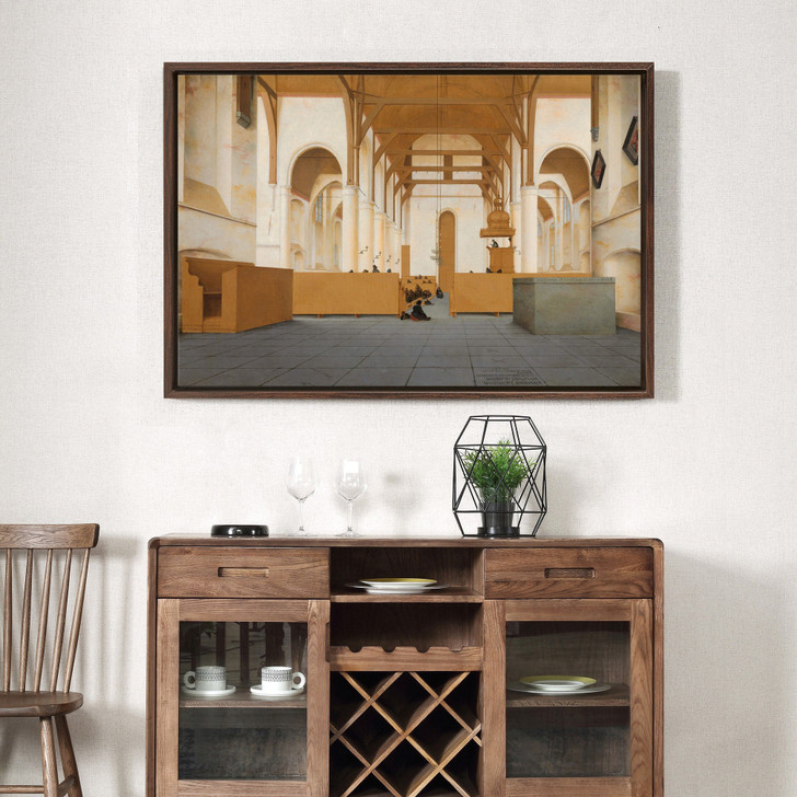 Saenredam Pieter Jansz,Interieur van de Sint-Odulphuskerk in Assendelft,large wall art,framed wall art,canvas wall art,large canvas,M2004