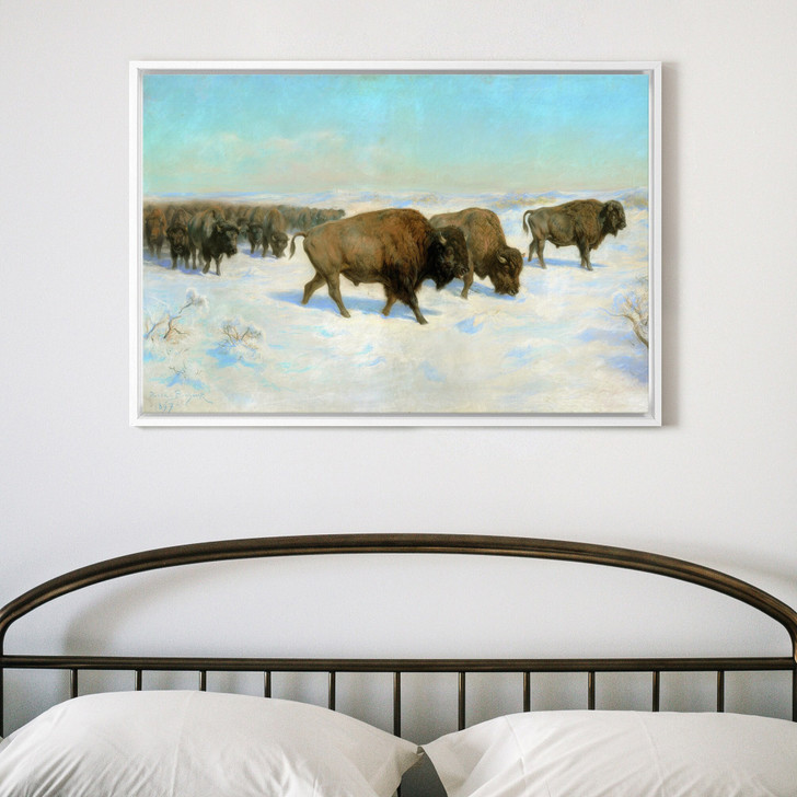 Rosa Bonheur,Bison in the Snow,large wall art,framed wall art,canvas wall art,large canvas,M1999