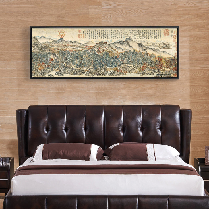 Wang Meng,Small Bridges Flowing Water Family i,Chinese Landscape,Narrow Horizontal Wall Art,large wall art,framed wall art,canvas wall,M271