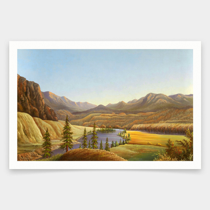 Grafton Tyler Brown,View of Lake Okanagan, British Columbia,art prints,Vintage art,canvas wall art,famous art prints,q1721