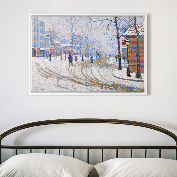 Paul Signac,Snow, Boulevard de Clichy, Paris, 1886,large wall art,framed wall art,canvas wall art,large canvas,M1941