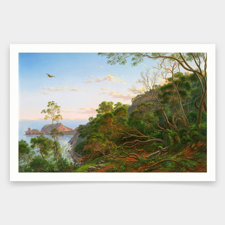 Eugene von Guerard,Tea Trees near Cape Schanck, Victoria,art prints,Vintage art,canvas wall art,famous art prints,q1674