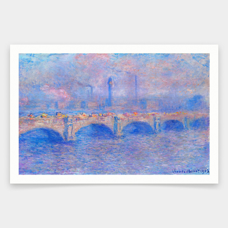 Claude Monet,Waterloo Bridge, Sunlight Effect, 1903,art