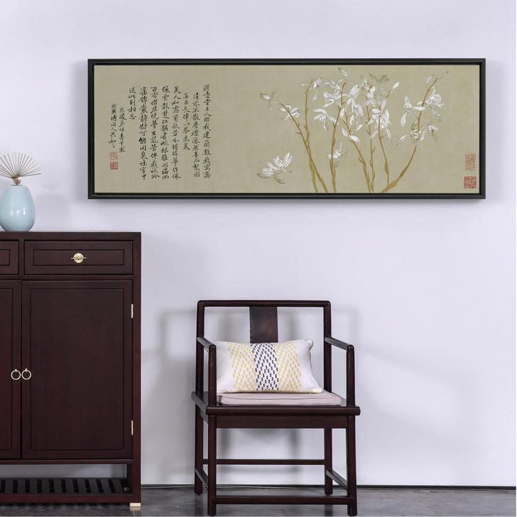 Orchid Art,Chinese Calligraphy,canvas print,canvas art,canvas wall art,large wall art,framed wall art,Asian wall art,Chinese art p326