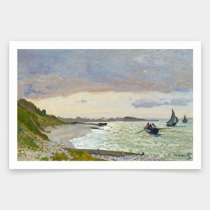 Claude Monet,The Seashore at Sainte-Adresse,art prints,Vintage art,canvas wall art,famous art prints,q1632