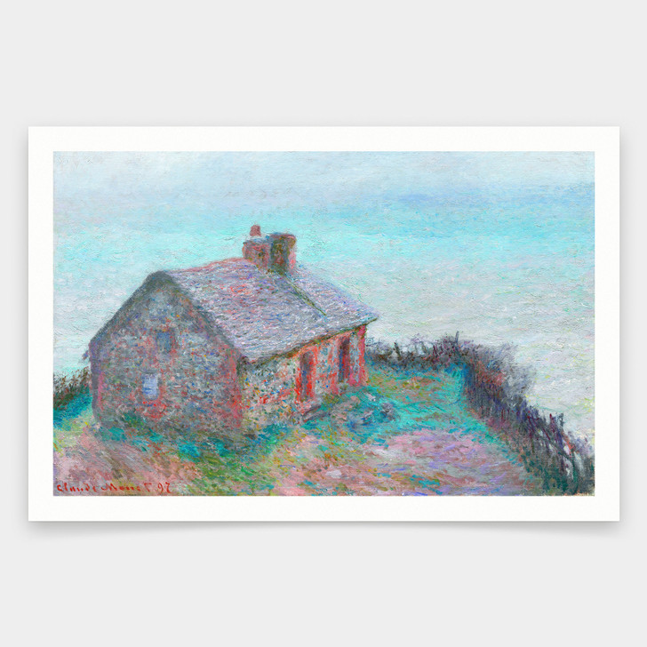 Claude Monet,The Customs House at Varengeville, 1897,art prints,Vintage art,canvas wall art,famous art prints,q1629