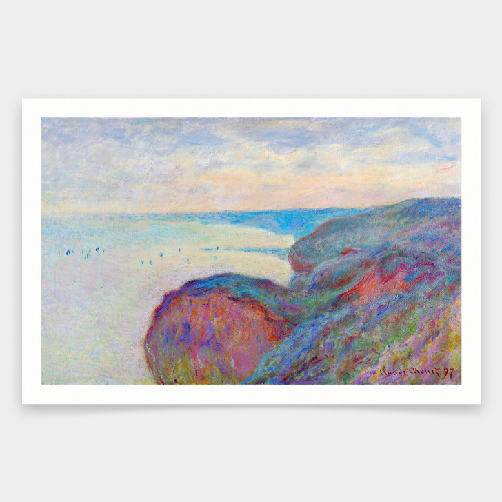 Claude Monet,Steep cliffs near Dieppe 1897,art prints,Vintage art,canvas wall art,famous art prints,q1625