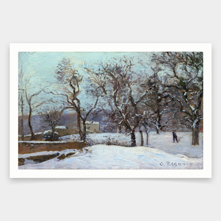 Camille Pissarro,Snow at Louveciennes, c.1870,art prints,Vintage art,canvas wall art,famous art prints,q1590