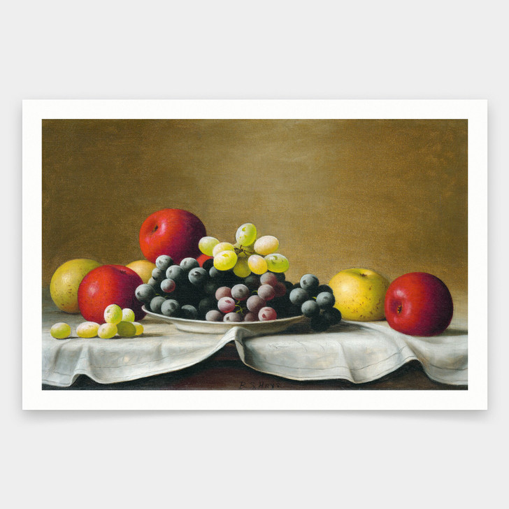 Barton Stone Hays,Still Life, Apples, Grapes,art prints,Vintage art,canvas wall art,famous art prints,q1582