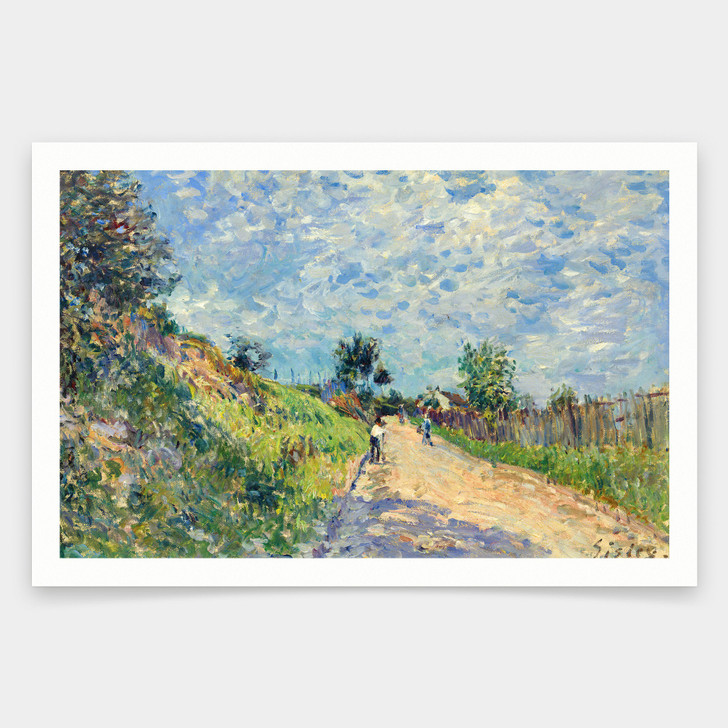 Alfred Sisley,Uphill Road,art prints,Vintage art,canvas wall art,famous art prints,q1536