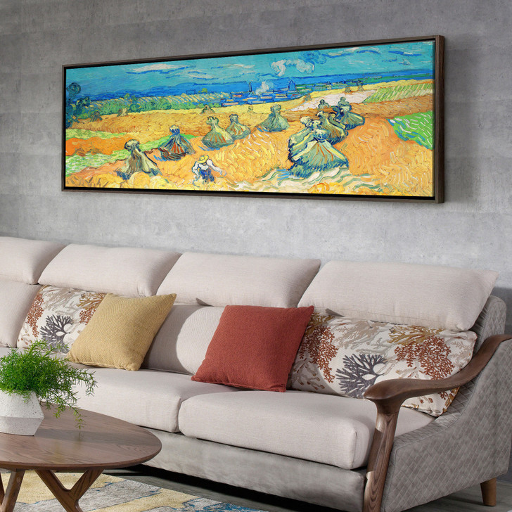 Vincent Van Gogh,Wheat Fields with Reaper, Auvers,canvas print,canvas art, canvas wall art,extra large canvas art,large canvas wall art p288