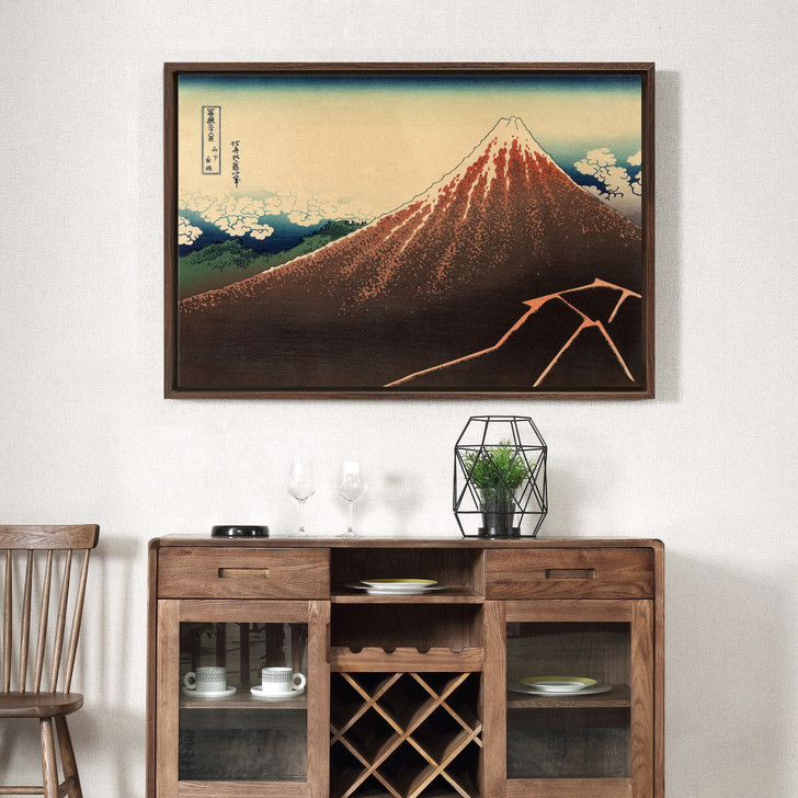 Katsushika Hokusai,Rainstorm Beneath the Summit,japanese painting,large wall art,framed wall art,canvas wall art,large canvas,M1808