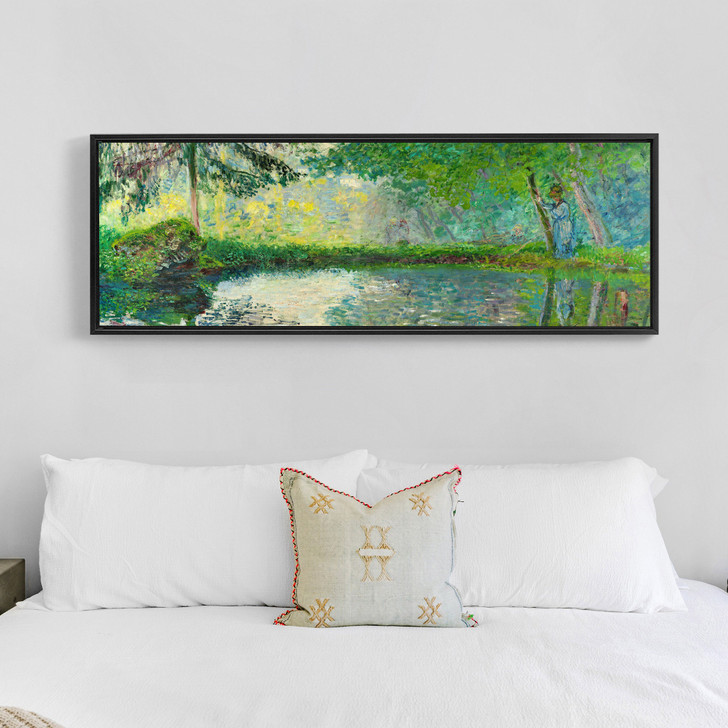 Claude Monet,Pond At Montgeron,Green Landscape,Canvas Print,Canvas Art, Canvas Wall Art,Extra Large Canvas Art,Large Canvas Wall Art P54