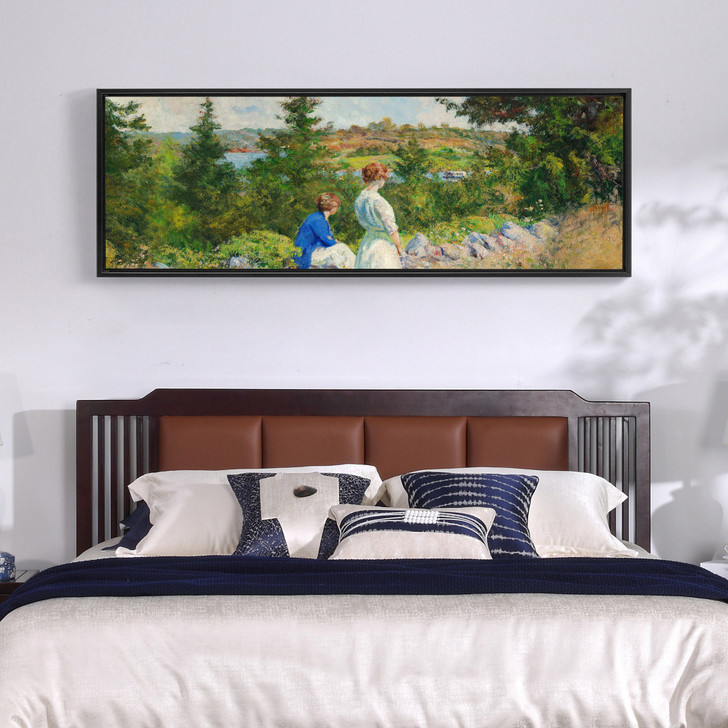 Philip Little,An Upland Meadow,Couple walking,canvas print,canvas art, canvas wall art,extra large canvas art,large canvas wall art p226
