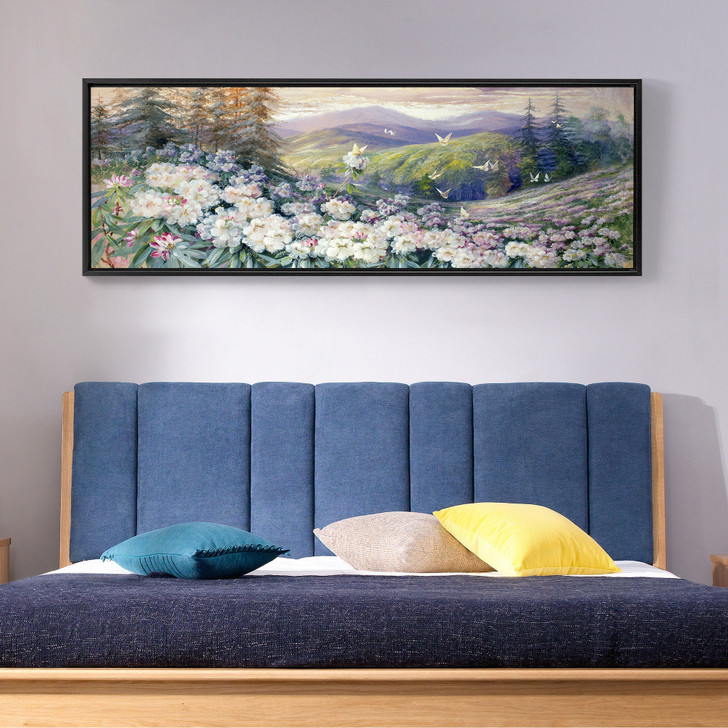 Marian Ellis Rowan,Spring Landscape,Valley wildflowers, wildflower landscape,canvas print,canvas art, canvas wall art,extra large p207