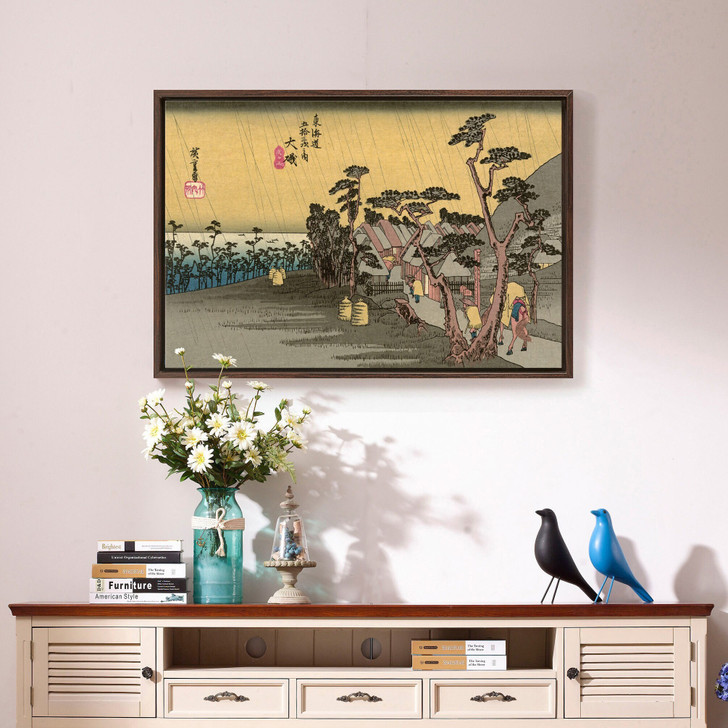 Hiroshige,Oiso,returning peasants,japanese painting,large wall art,framed wall art,canvas wall art,large canvas,M1542
