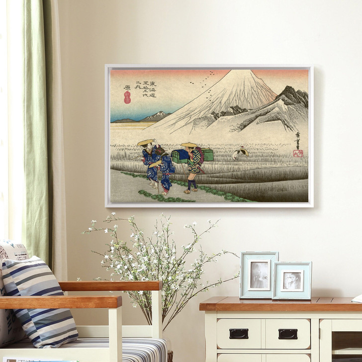 Hiroshige,Hara,Walking beside the rice fields,japanese painting,large wall art,framed wall art,canvas wall art,large canvas,M1527
