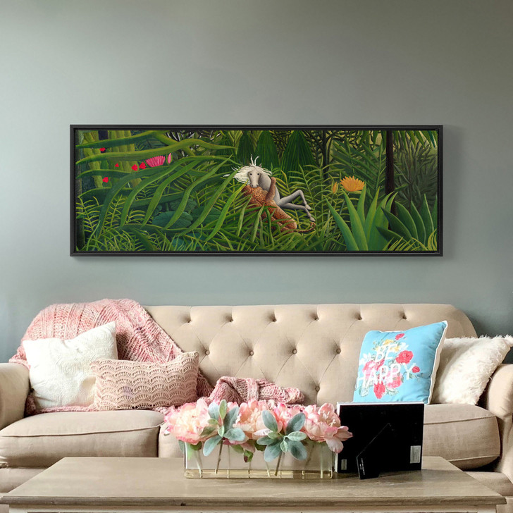 Henri Rousseau,Jaguar attacking a Horse,canvas print,canvas art, canvas wall art,extra large canvas art,large canvas wall art p154