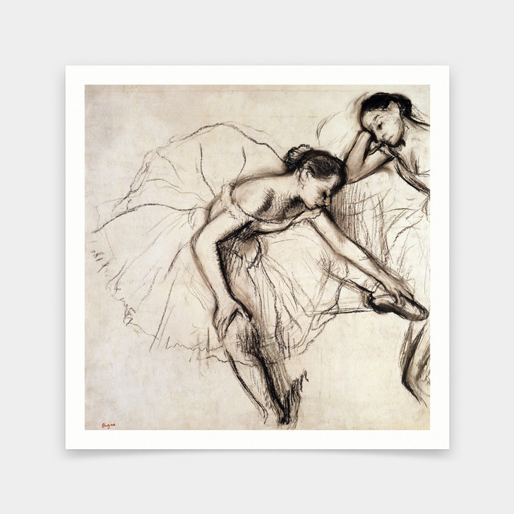 Edgar Degas,Two Dancers Resting Drawing,art prints,Vintage art,canvas wall art,famous art prints,V7023