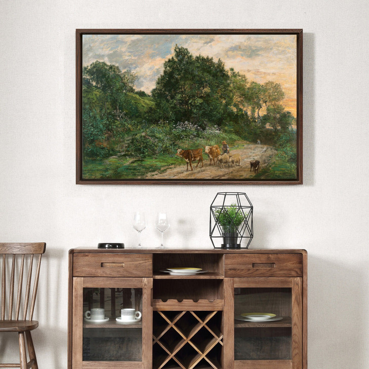 EugEne Boudin,The return of the herd,large wall art,framed wall art,canvas wall art,M1294