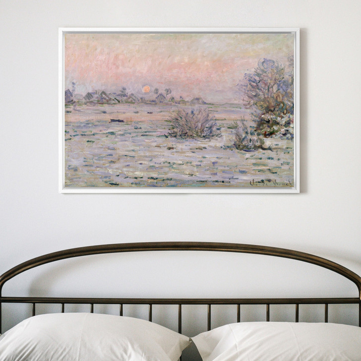 Claude Monet,Snowy Landscape at Twilight,large wall art,framed wall art,canvas wall art,M1159